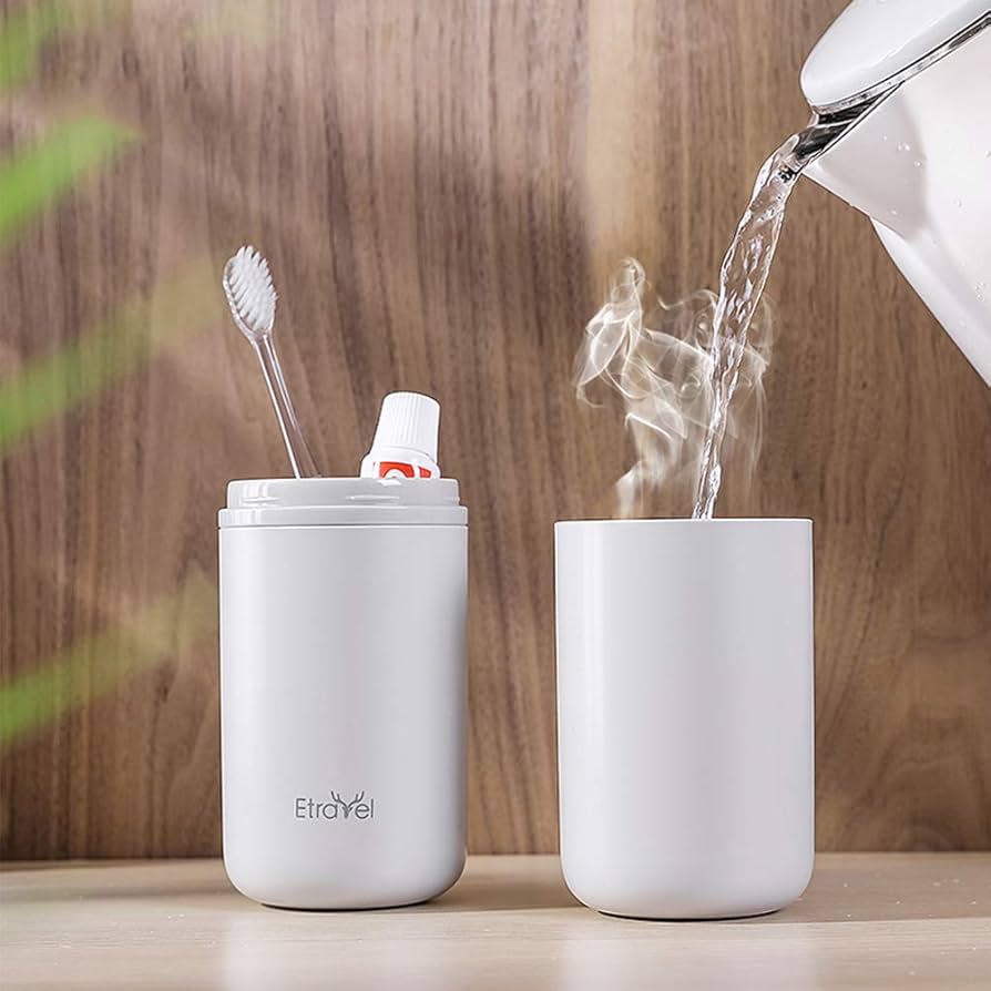 旅行用歯ブラシケース グレー 携帯用 出張 うがい 歯磨き 歯ブラシ立て 携帯用 歯ブラシケース 旅行 出張 歯磨き ハミガキ ハブラシ