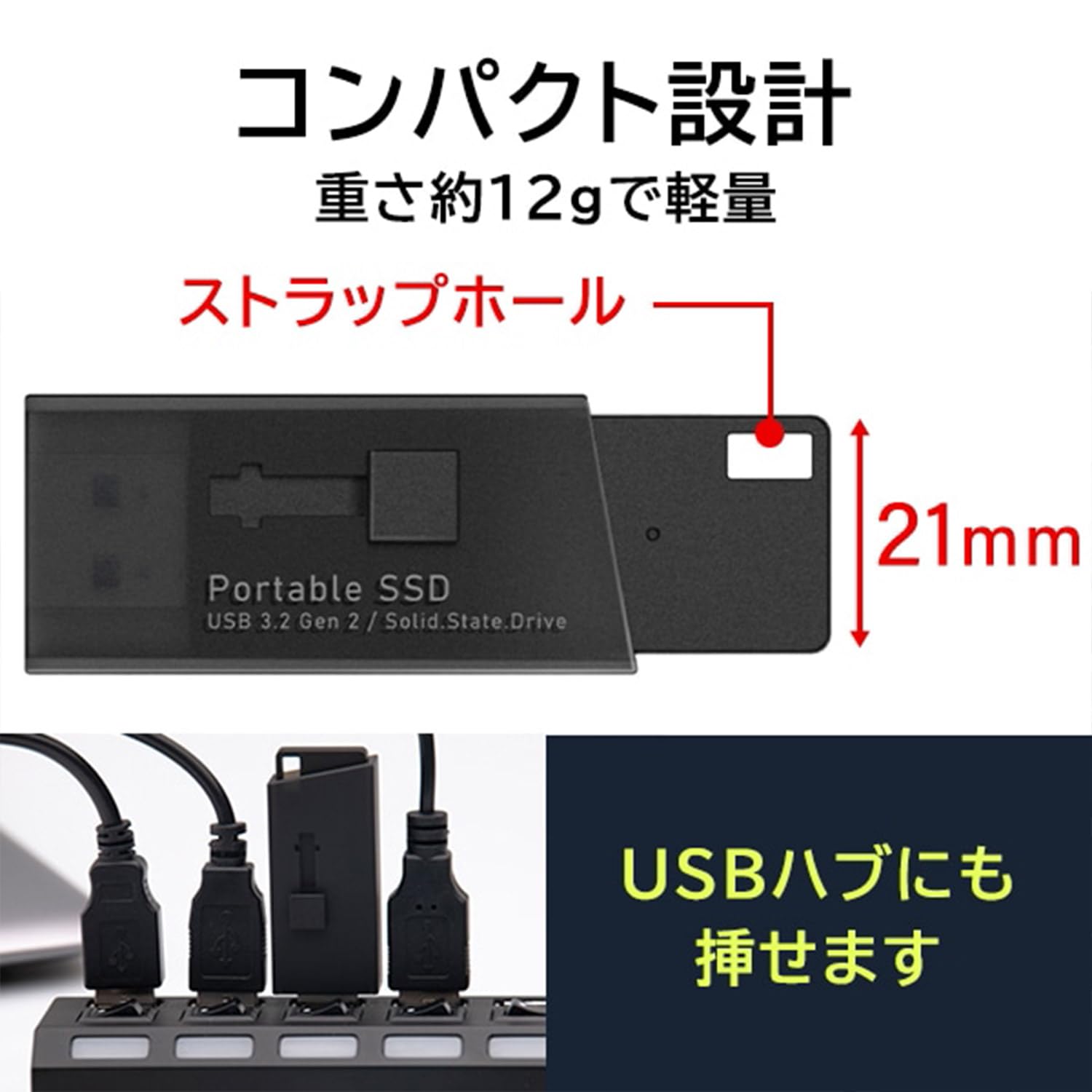 ロジテック SSD 1TB LMD-SPBH100U3BKサムネイル5