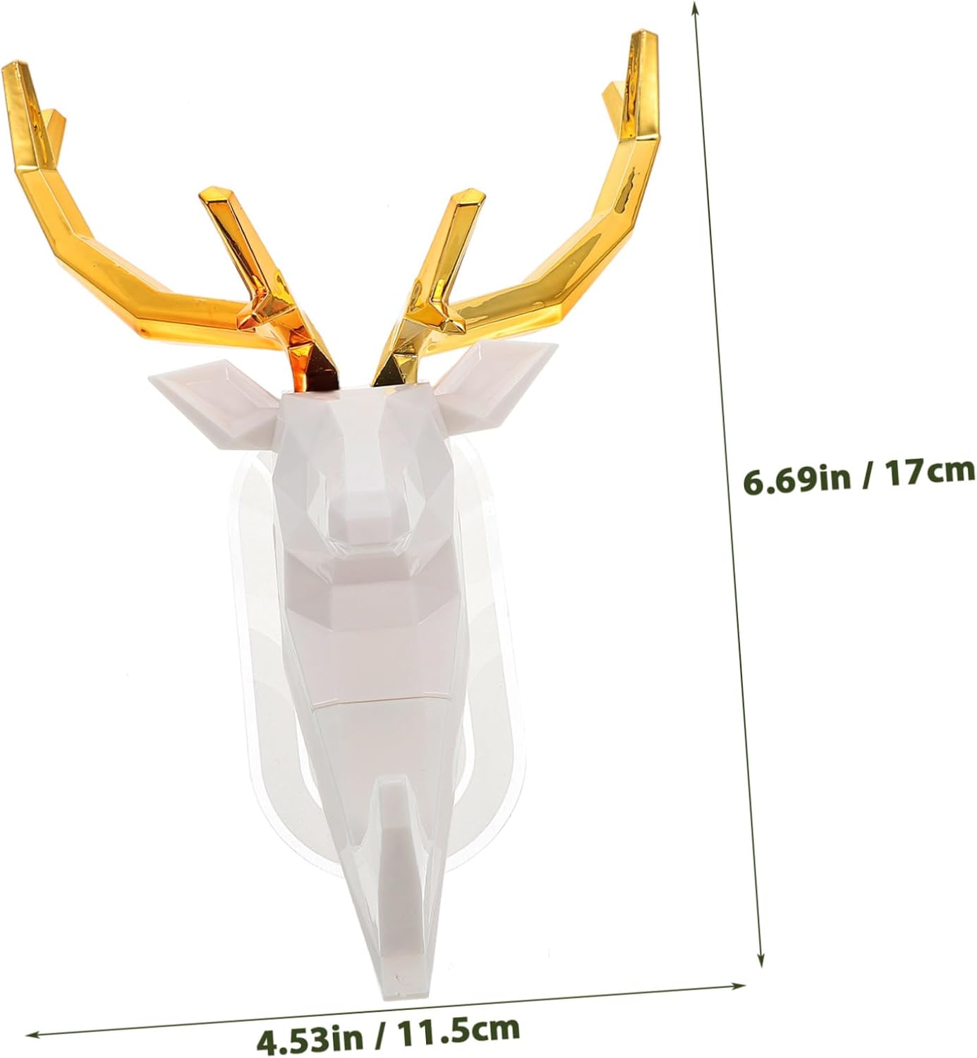 Gadpiparty Antler Coat Hook Wall Hanger Metal Decorative Home Storage Hook Rustic White Single Mount for Entryway and Closet Organization image 2