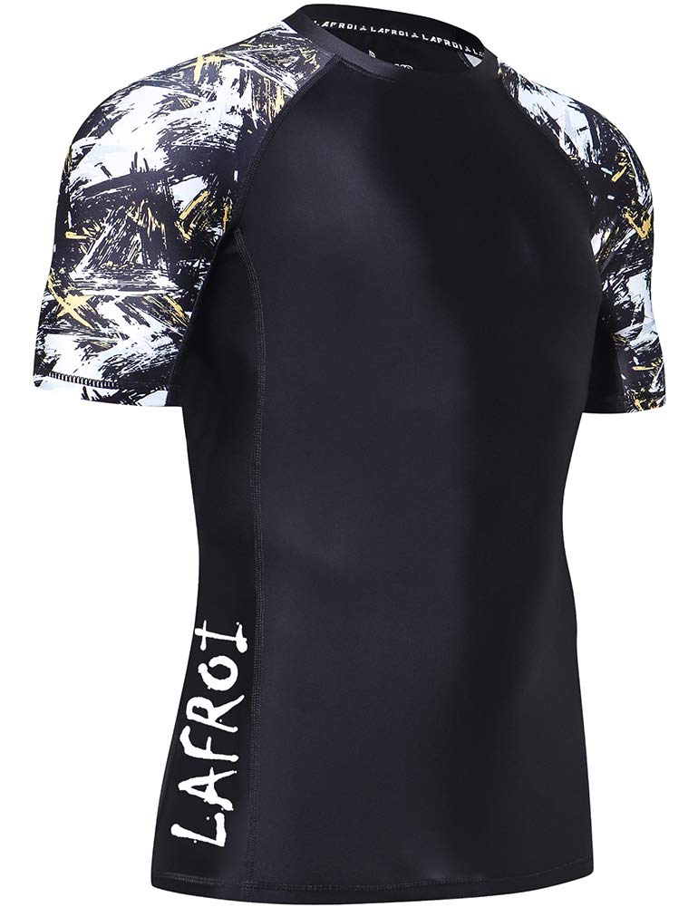 LAFROI Camiseta de Manga Corta para Hombre UPF 50+ Baselayer Skins de compresión
