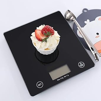 MAAUVTOR Kitchen Weight Scale Machine for Home Food Weighing Electronic Premium Collection Water Repellent Food Weight Kitchen Weighing Scale (Kitchen Scale Black)