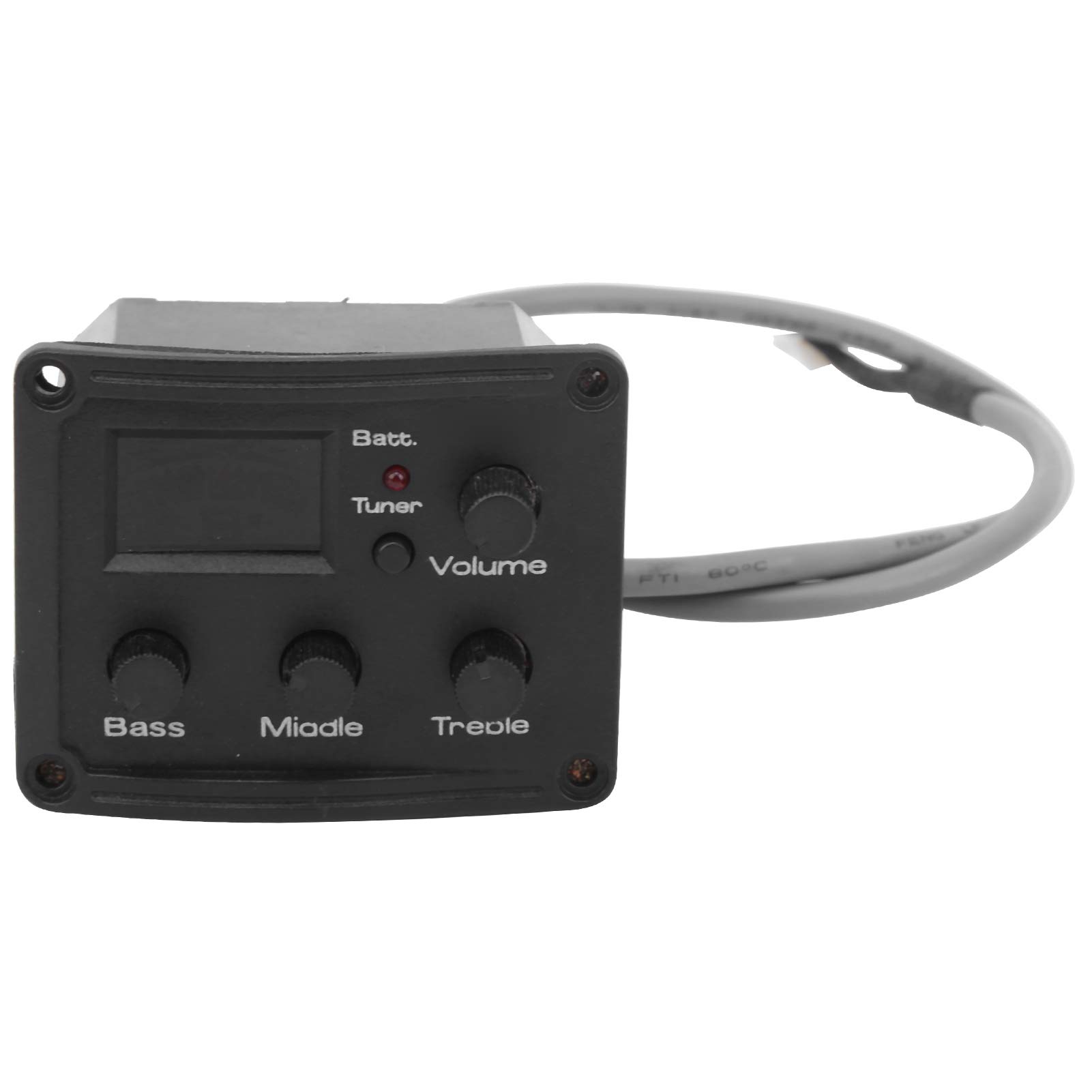 ukulélé égaliseur amplificateur, 3 bandes EQ, écran LCD pour调节音效和预放大, musiciens, enregistrement, streaming, scène