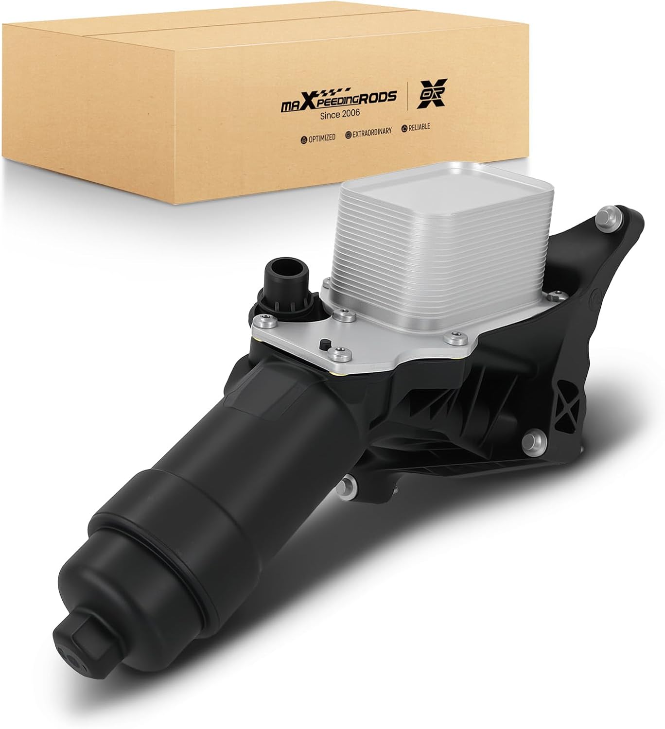 maXpeedingrods Engine Oil Cooler Filter Housing with Gasket for BMW 230i 330i 430i 530i 530e X3 X4 2.0L Replaces 11428596283