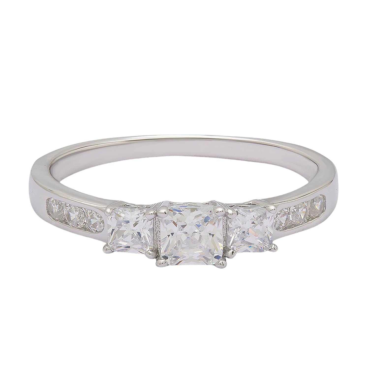 ANAYRA FINE SILVER JEWELLERY 925 Sterling Silver Sqaure Solitaire Ring for Women Finger Ring for Girls and Women | Aesthetic Ring for Girlfriend | Perfect for Birthday & more | Hallmark Certified(5)