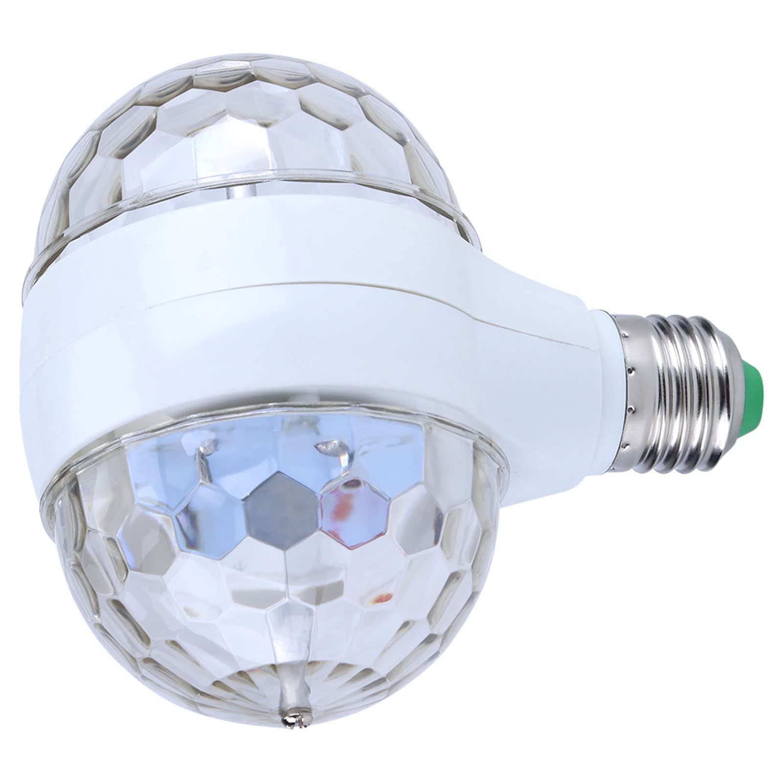 Hyuduo 2-głowicowa Obrotowa żarówka LED RGB E27 światło Sceniczne do Klubu Dyskotekowego KTV Pub Wesele o Niskim Zużyciu Energii o Wysokiej Jasności (wtyczka UE)