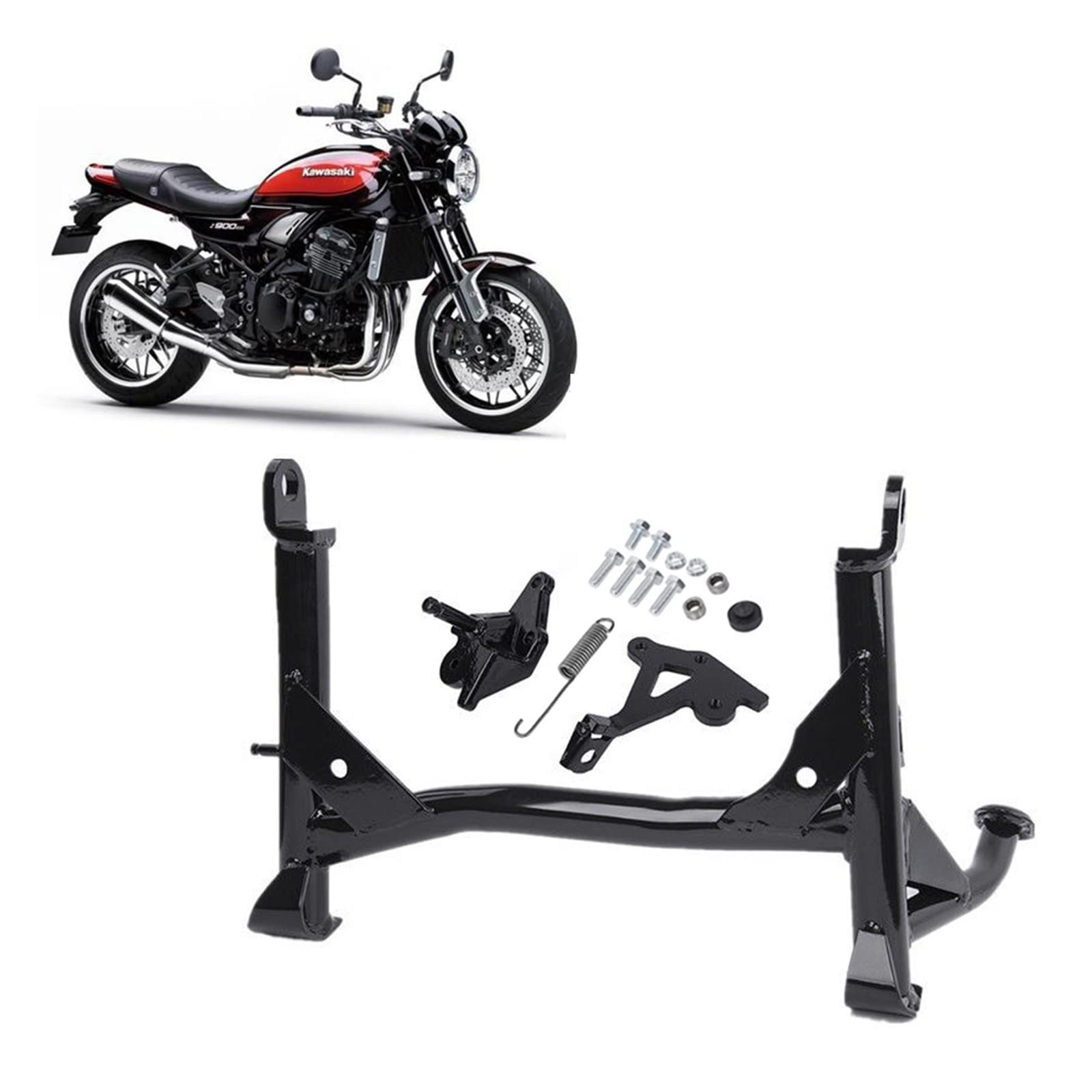 Motorcycle Middle Kickstand Bracket Center Central Parking Stand Firm Holder Support Compatible With Kawasaki Z900 RS Z900RS Cafe 2018-2020