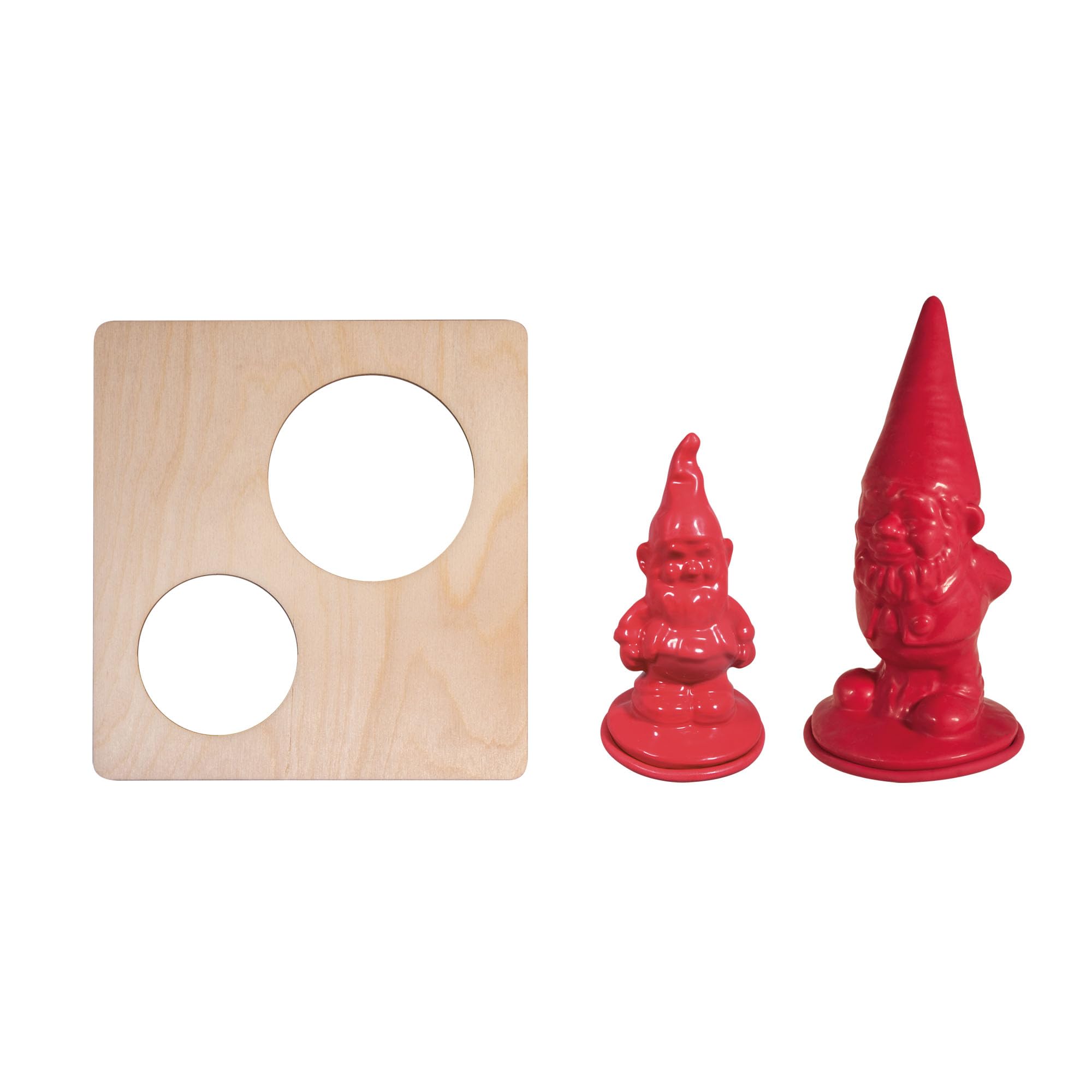 Rayher Latex Casting Mould, Full-Form Moulds, „Garden Gnomes“ Set, 2 Moulds Large + Small Garden gnome, 1 Mould Holder, for Casting with Creative-Cement, Raysin, Creative-soap, Wax pellets, 47014000