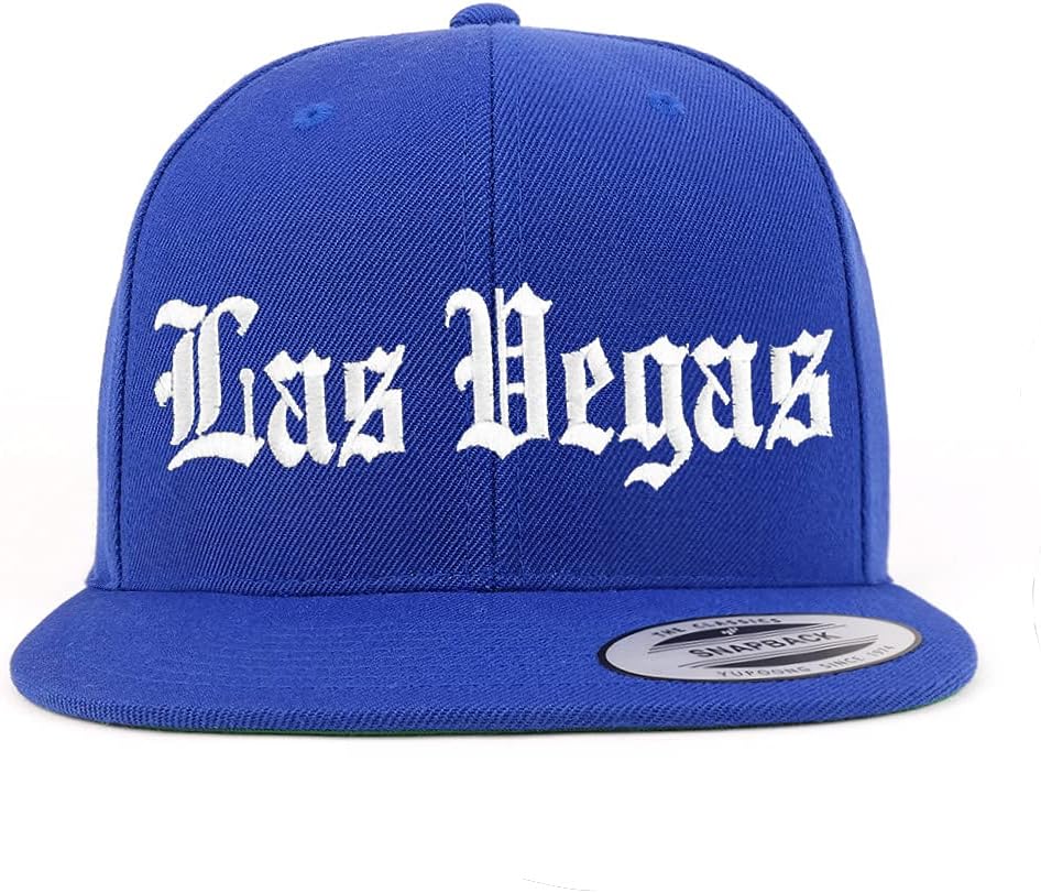 Trendy Apparel Shop Las Vegas Old English Embroidered Flatbill Snapback