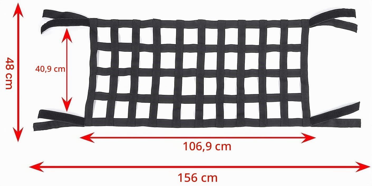 pour Wrangler Filet de Chargement supérieur arrière,Accessoires de Wrangler de Repos de hamac de Toit de Voiture YJ, TJ, JK, JL 1987-2020 de retenue de Barre de Cage de Protection de Toit