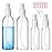 Zoizocp Spray Bottles, 2oz/50ml, 3.4oz/100ml Clear Empty Fine Mist Plastic Mini Travel Bottle Set, Small Refillable Liquid Containers with 2pcs Funnels and 24pcs Labels (4 Pack)