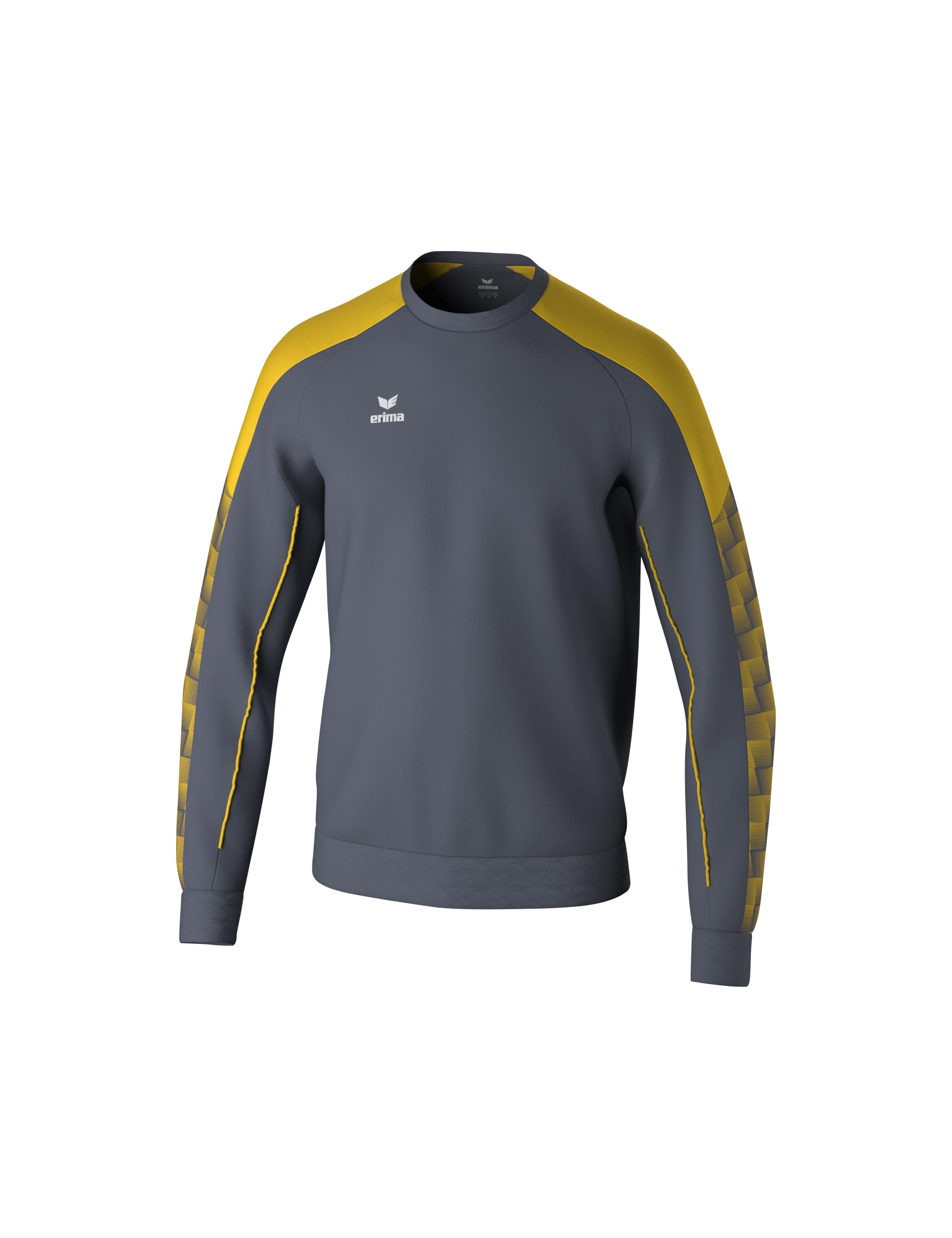 Erima Fonctionnel Sweat-Shirt Evo Star (1072416) Mixte, Slate Grey/Jaune, S