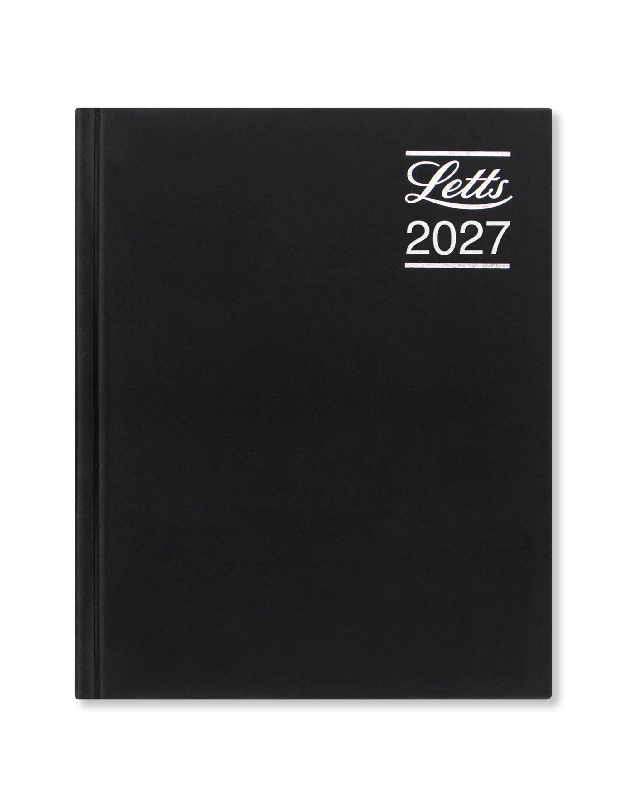 Letts of London Rhino A5 day to a page with appointments 2027 diary - Black 27-TR1XABK