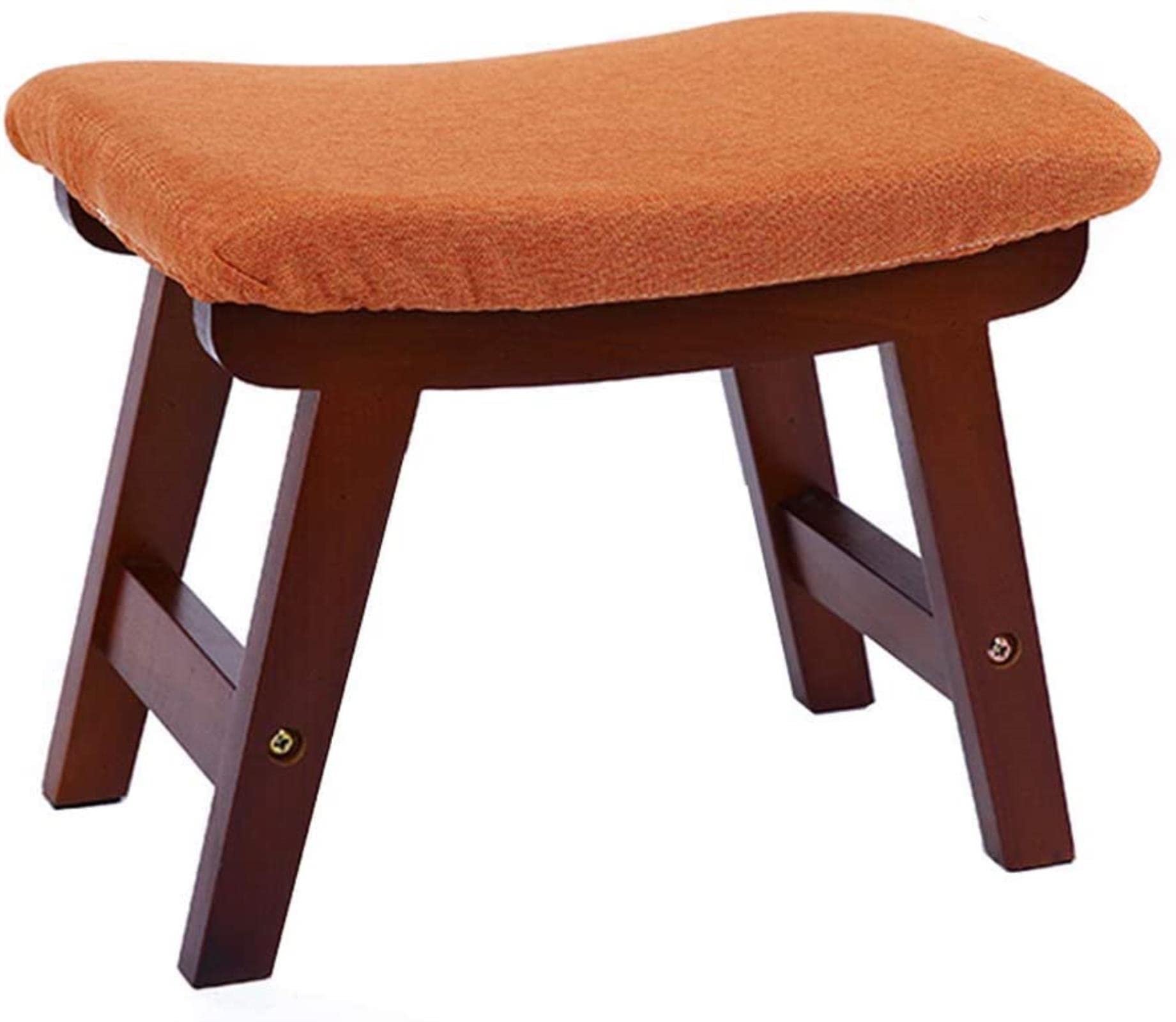 Home Fabric Dressing Stool Solid Wood Small Stool Sofa Bench Coffee Table Stool Living Room Shoe Bench for Kids Adults