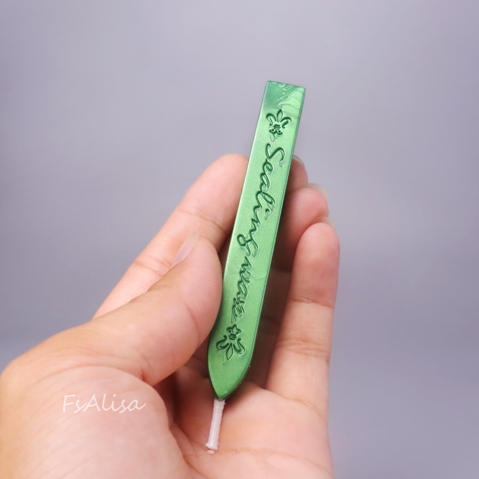 Pine Green Sealing Wax Sticks with Wick, fsalisa 10Pcs Wax Seal Sticks for Wax Seal Stamp Decorative Wedding Invitations - Image 4