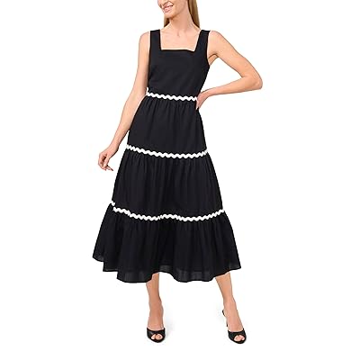 CeCe Trim Square Neck Tiered Maxi Women