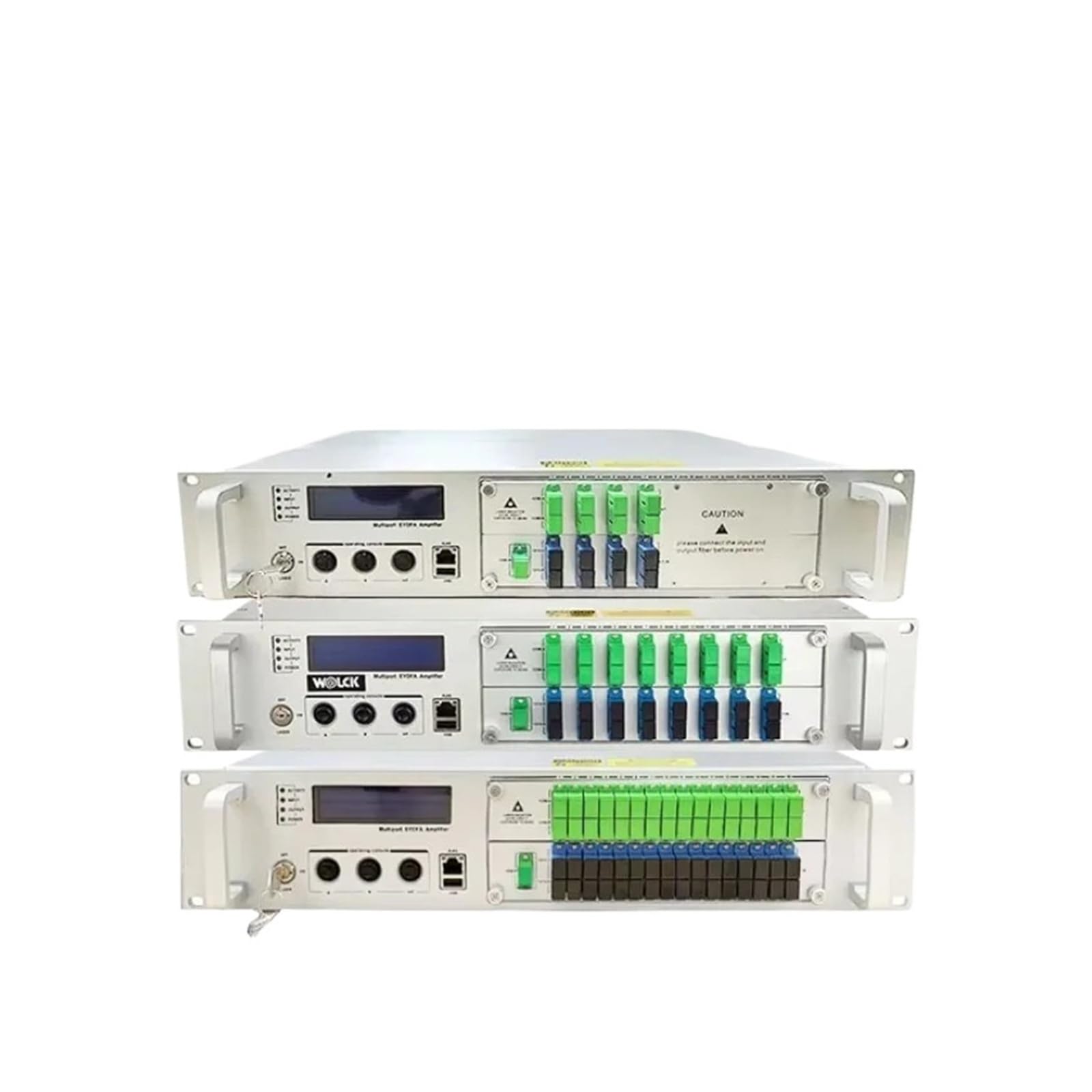 Amplificador de Fibra óptica Wolck 1U 2U CATV 23db 22db 19db | 4/8/16/32/64 Puertos Puertos 1550nm EDFA Con WDM(1U 4 PORTS)