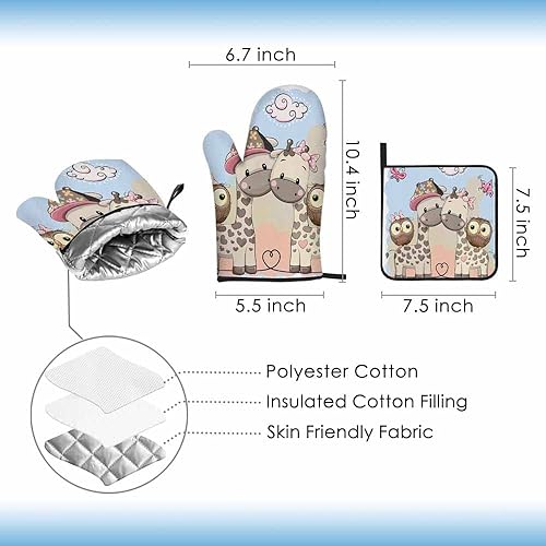 Miniatura 9 de Juego de manoplas de horno y soportes para ollas de hojas verdes, palmeras tropicales, exóticas, resistentes al calor, 3 piezas para cocinar,