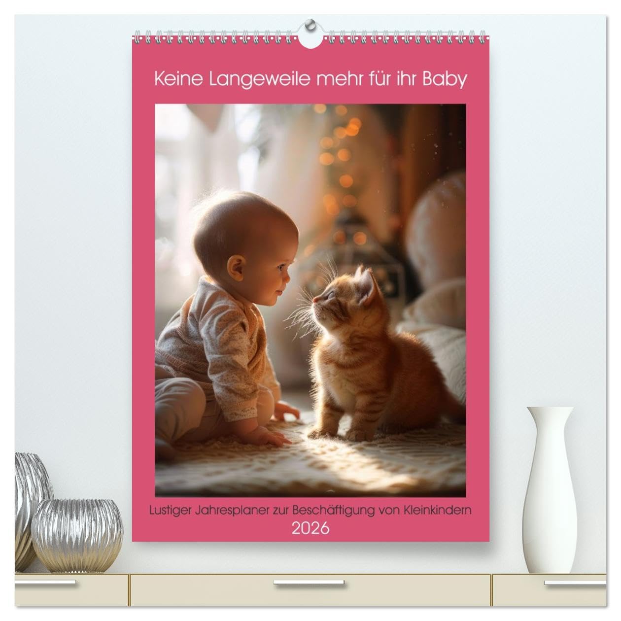 Keine Langeweile mehr für ihr Baby (hochwertiger Premium Wandkalender 2026 DIN A2 hoch), Kunstdruck in Hochglanz: Lustiger Jahresplaner zur Beschäftigung von Kleinkindern (CALVENDO Menschen)