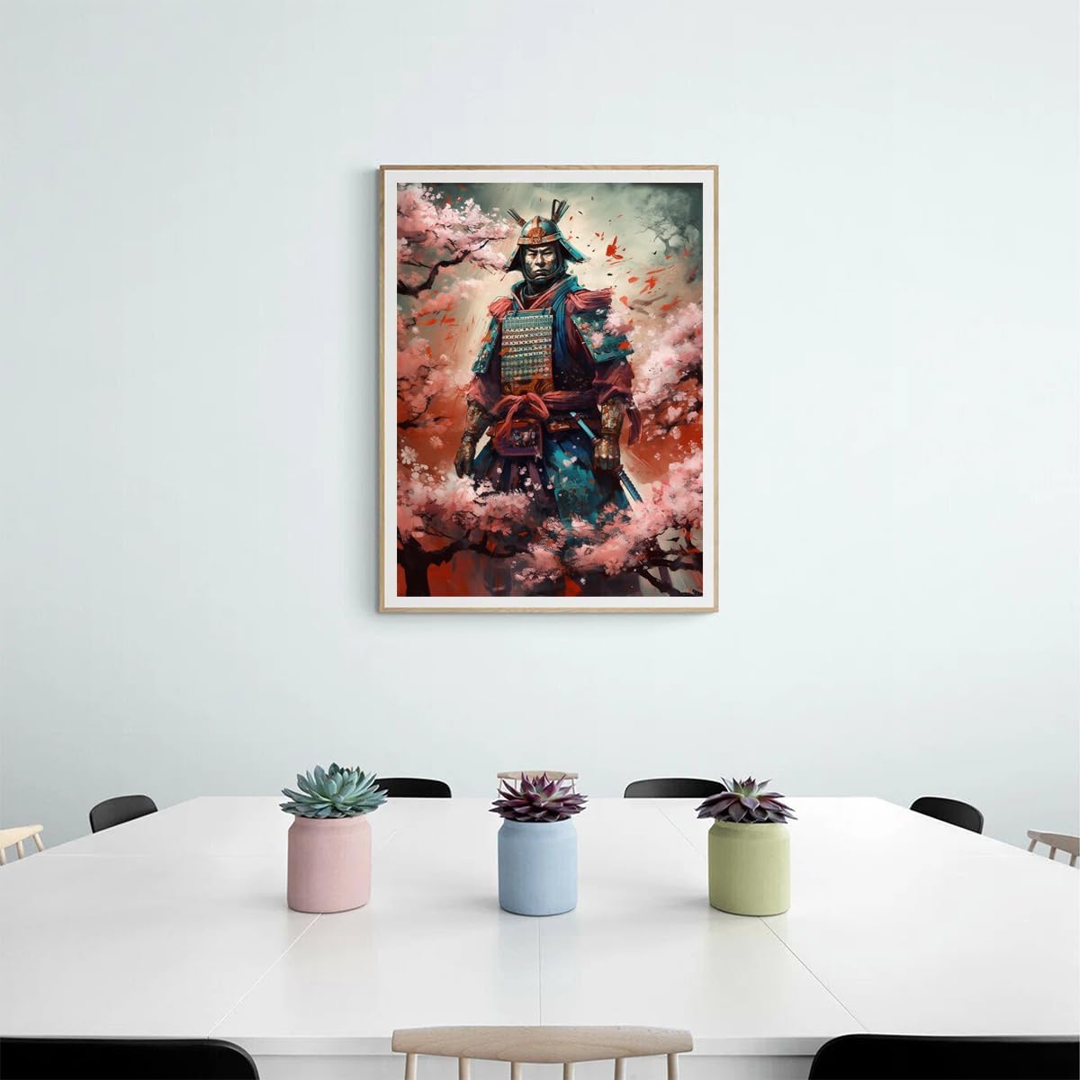 YEEIFFD Christmas Gift Japanese Samurai Blossom Vintage 5D Adult Diamond Art, DIY Diamond Art Painting Kit for Decor Canvas for New Year, Valentine's Day 12x16 in