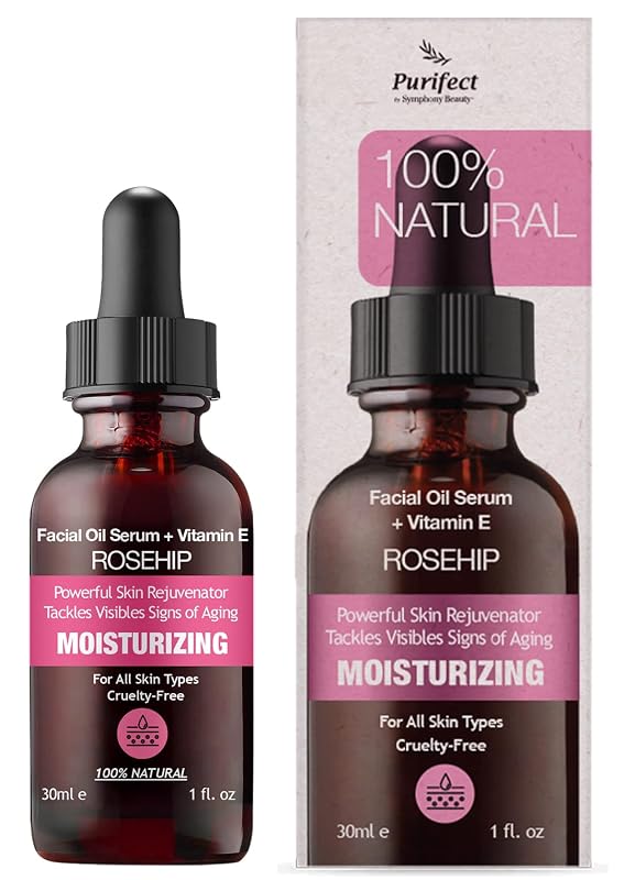Purifect by Symphony Beauty Óleo facial com rosa-mosqueta e vitamina E, 30 mL