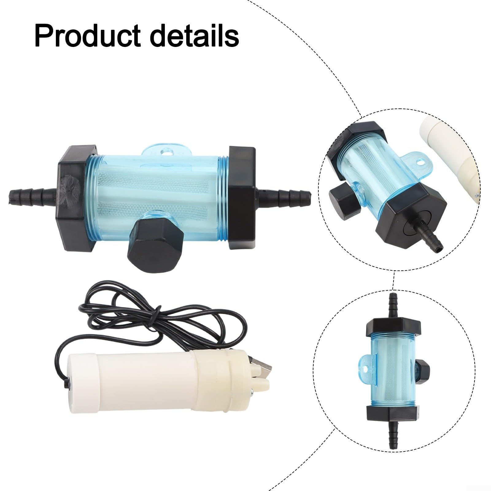 Acuario eléctrico para limpiador GRAVEL Bomba de sifón USB para tanque de peces Cambio de agua Tubo de silicona incluido (3 metros)