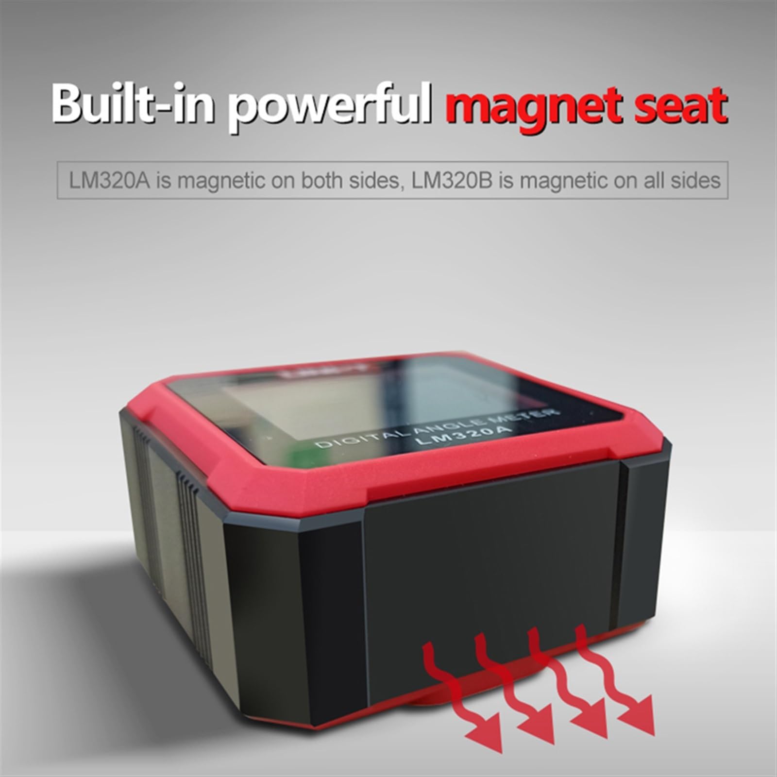 LM320A LM320B elektroniczny kątomierz cyfrowy kątomierz magnetyczny pochyłomierz kątownik podświetlenie tła (kolor: LM320A)