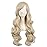 MapofBeauty 28 Inch/70 cm Charming Women Side Bangs Long Curly Full Hair Synthetic Wig (Blonde)