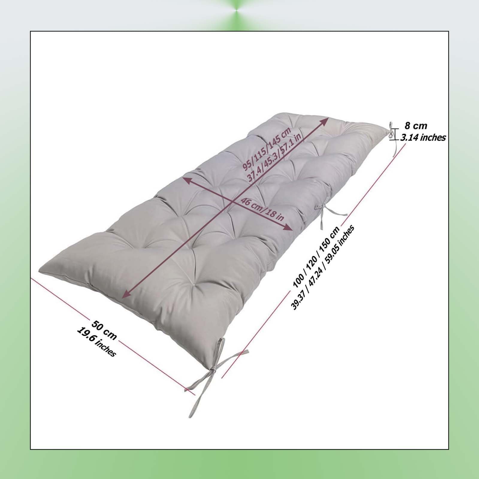 Outdoor-Kissen 150x50cm & 100x50cm - wasserdichte Gartenbankauflagen für 2 & 3-Sitzer Schaukel, Terrasse & Balkon - Marineblau - Bequeme Sitzgelegenheit für Haus & Garten