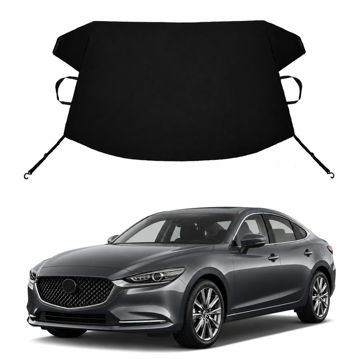 Ma-z-da 6 Custom Windshield Cover for Ice and Snow Ma-z-da Ma-z-da6 Heavy Duty 600D Oxford Fabric Windshield Protector Fit Waterproof Frost Snow Cover Winter Car Accessories