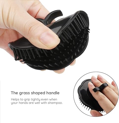 Miniatura 2 de Nva Cepillo de champú masajeador de cuero cabelludo, cepillo de masaje para el cabello, peine de ducha floriado para limpieza profunda, cepillo de