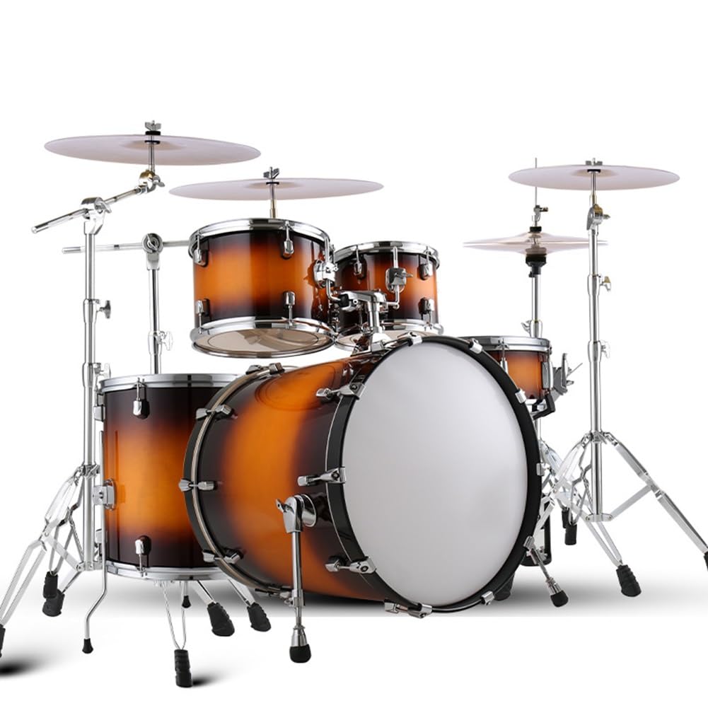 Kit Batteria a percussione, Set di Batteria da 5 Pezzi, Strumento Musicale a percussione, Kit Batteria a percussione per Principianti e Adulti