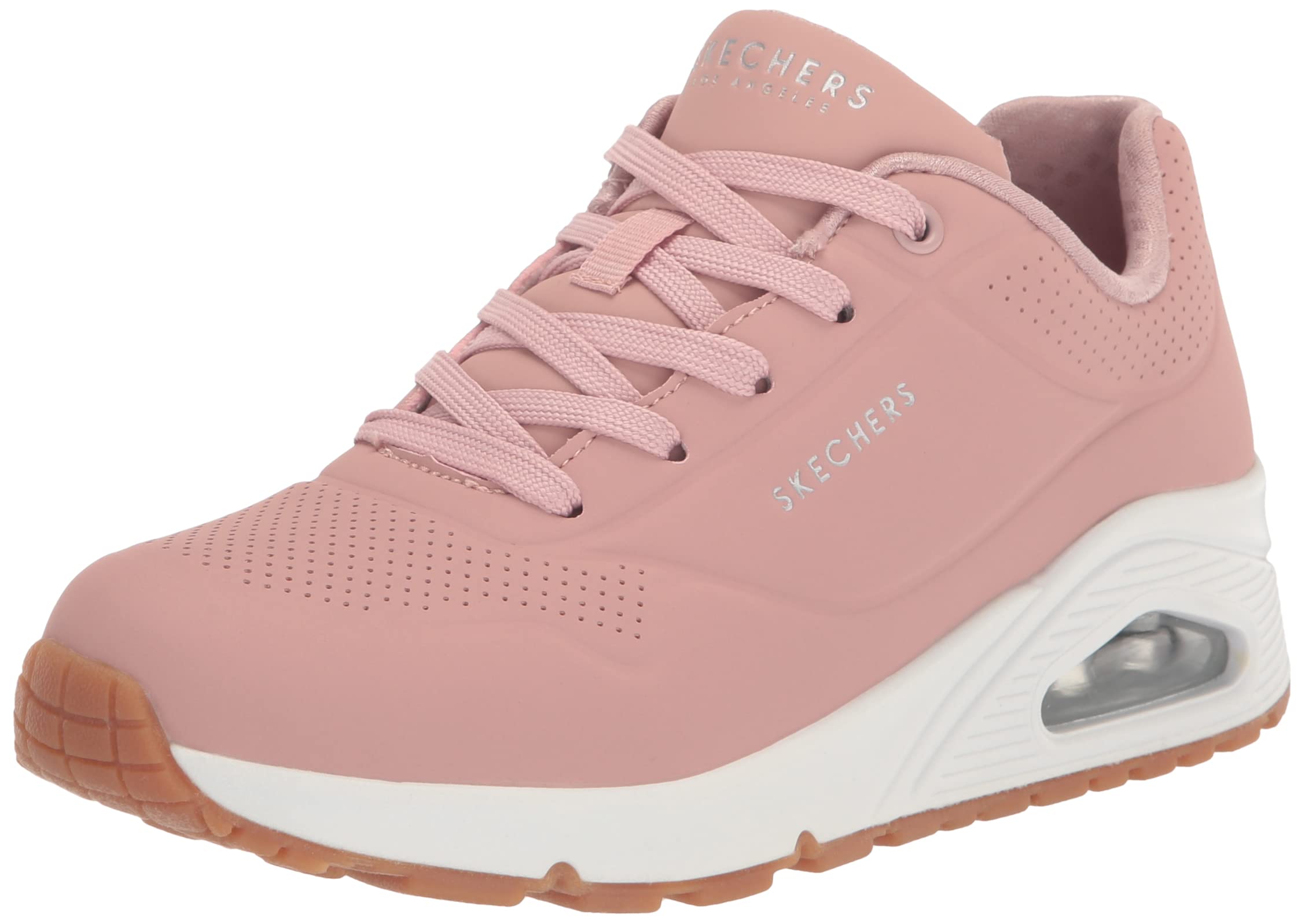 Skechers Damen Uno Stand On Air Trainers, Blush Durabuck/ Mesh, 36.5 EU