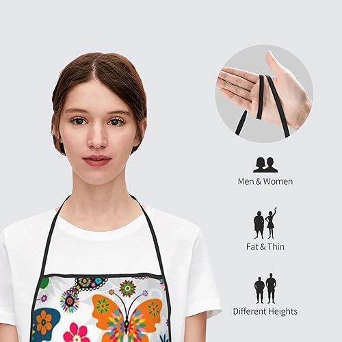 Miniatura 7 de Delantal ajustable impermeable para hombres y mujeres, cocina, hornear, jardinería, labor, delantal