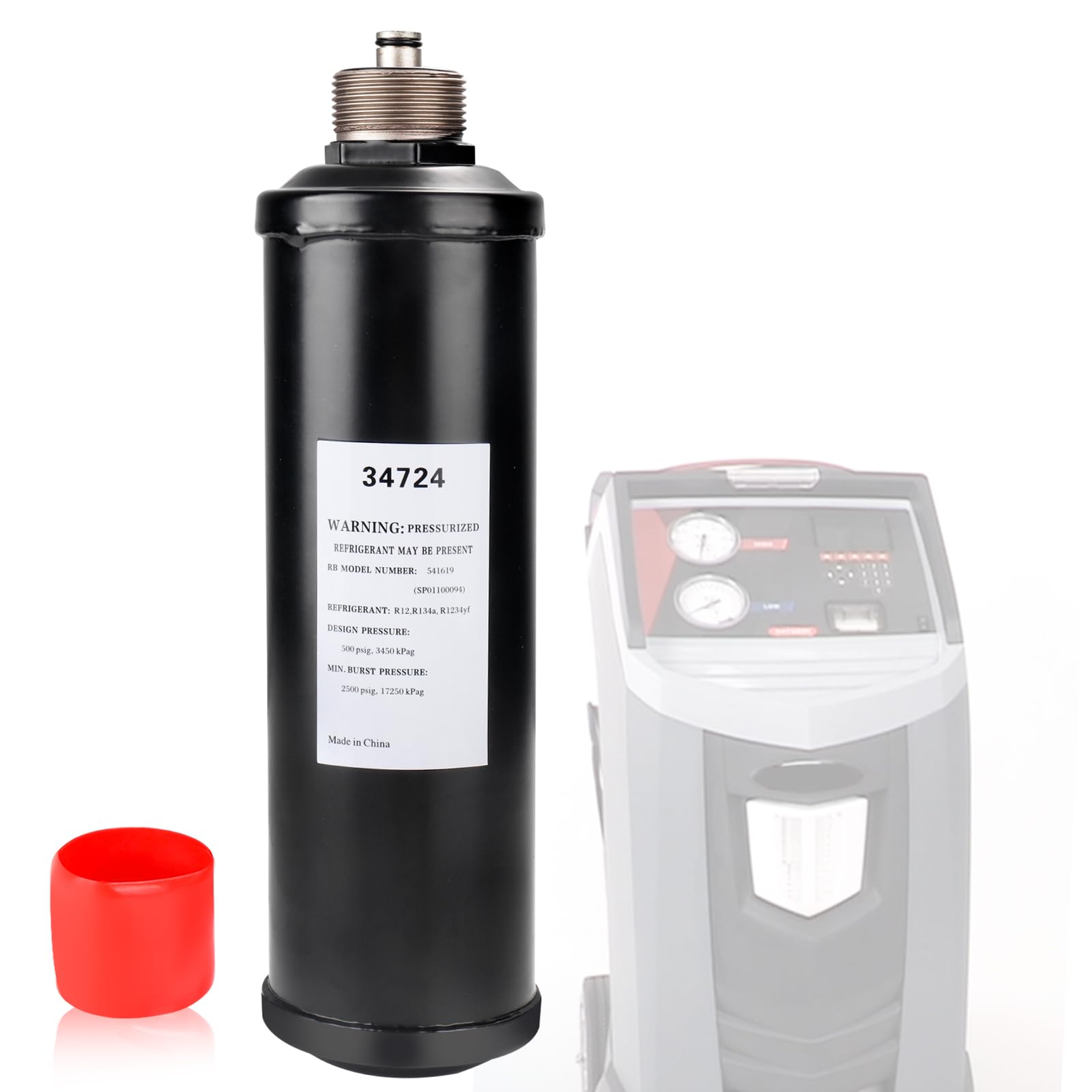 34724 Filter - A/C Recycling Filter Spin-On Drier Compatible With Robinair Refrigerant Recovery Recycle Recharge Stations 34134 34234 17700-2K 34134A 34134-2K 342000 17700 34300 34700 Etc 34724 Filter - A/C Recycling Filter Spin-On Drier Compatible With Robinair Refrigerant Recovery Recycle Recharge Stations 34134 34234 17700-2K 34134A 34134-2K 342000 17700 34300 34700 Etc