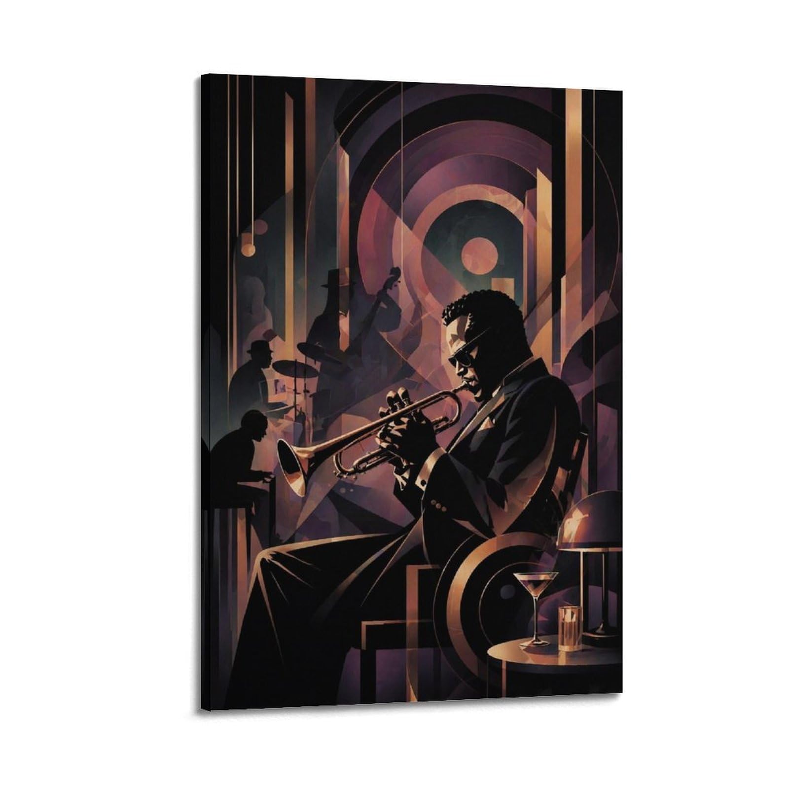XKUGA Vintage Harlem Music Poster Jazz Legendary Trumpeter Modern Decorative Canvas Prints - Ideal Wall Art for Family, Man Cave, Game Room, Boys & Girls Bedroom 24x36inch(60x90cm)