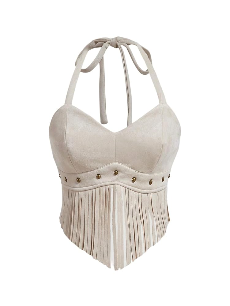 GORGLITTER Damen Basic Tanktop - U-Ausschnitt, Enger Rippenstrick, Lässiges Sommertop