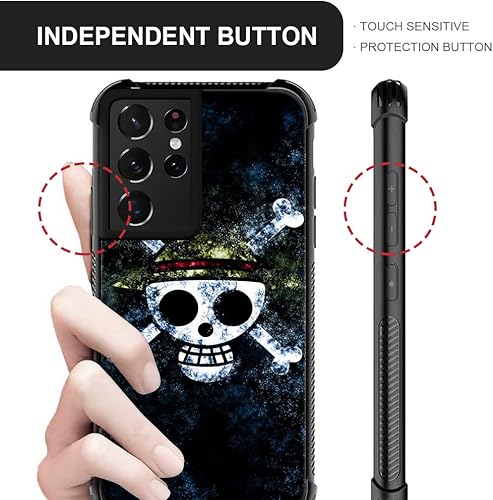 Miniatura 2 de DJSOK Funda compatible con Samsung Galaxy S23 Ultra, diseño de huesos con sombrero, diseño de patrón retro para Samsung Galaxy S23 Ultra, a prueba