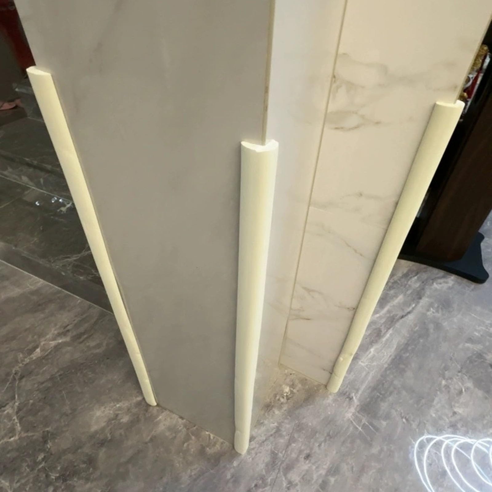 Paraspigoli Angolari Muro, a Forma di L, in NBR, para Spigoli per Mobili | Para Spigoli, Tavolo, Autoadesivi, con 10 Elementi Angolari Anti-urto, per Pareti, Mobili e Tavoli(Gray,20m/787in)