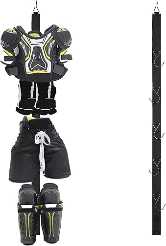 AMQTSLM Percha de hockey portátil para colgar, estante de secado de equipos y organizador de equipo con 5 ganchos, regalos de hockey para uso