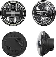 SXMA 7 Inch LED Kerek Fényszóró Wrangler JK 2007-2017 Alacsony és Magas Fényszóráshoz 4