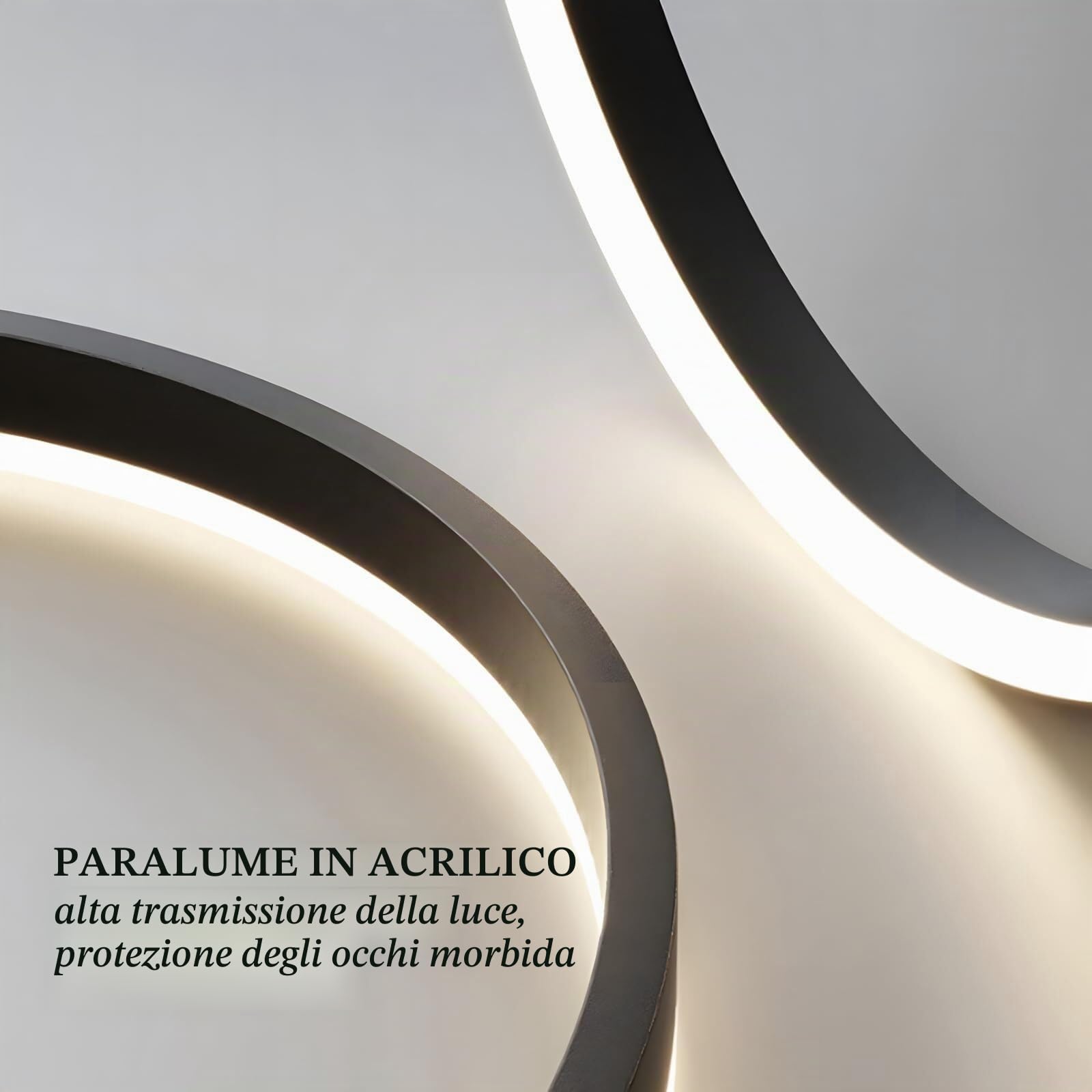 Lampadario moderno a LED fai da te, illuminazione a sospensione a LED circolare in metallo e acrilico, telecomando, dimmerabile, lampada a sospensione rotonda for soggiorno e camera da letto.(Black,B-