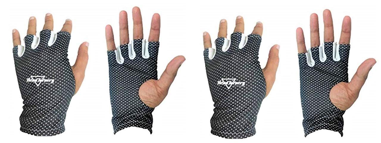 HeadTurners Cotton Limited Edition Finger Cut Fielding, Catching, Batting Inners Glove- Set Of 2 (White Dotted), Cricket