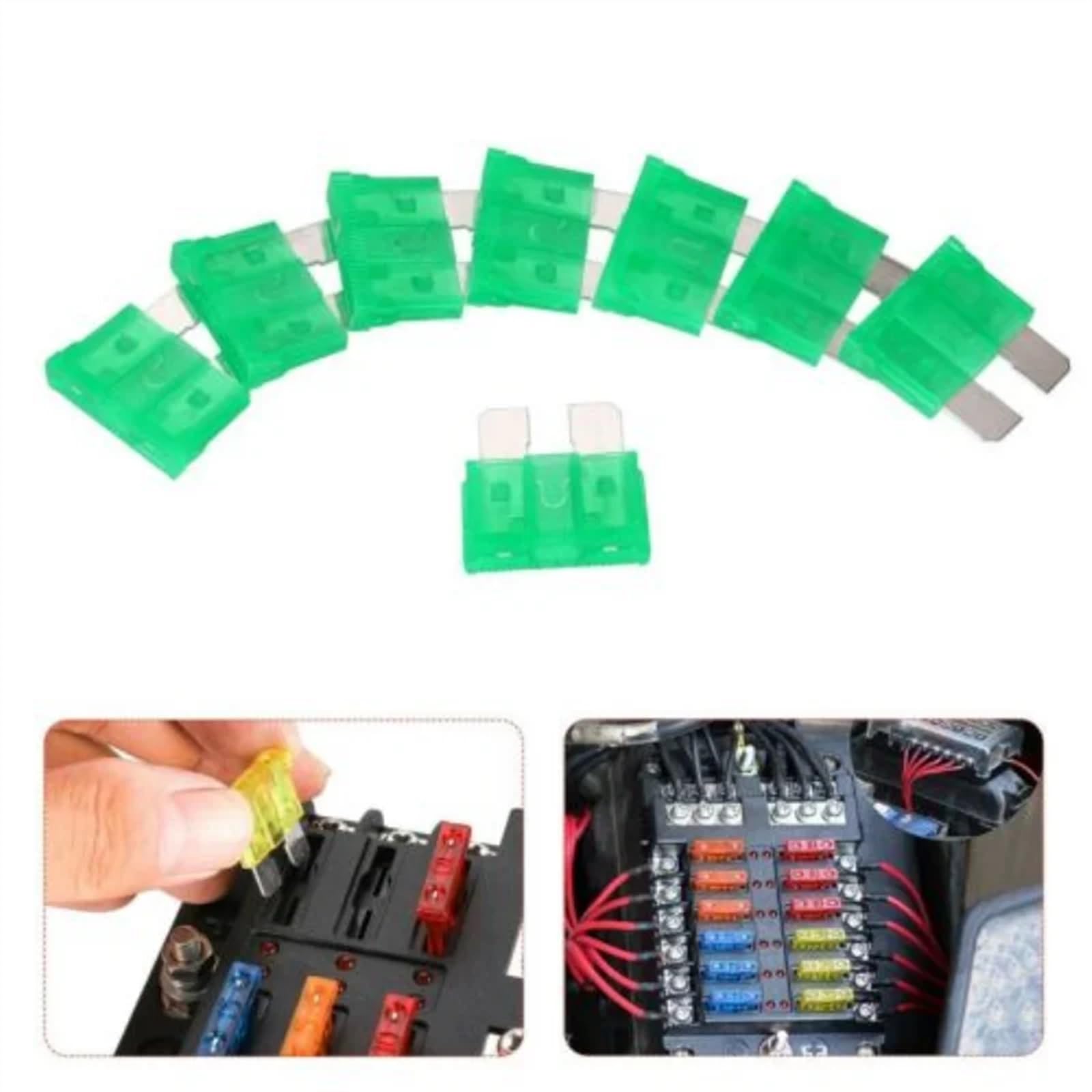400 Uds. Surtido de cuchillas de fusibles for coche, juego de fusibles estándar/Mini de aluminio, kits surtidos for automóviles y camiones ATM APM + 1 Clip amarillo
