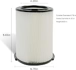 VF4000 Filter Replacement for Ridgid Shop Vac Filter 5-20 Gallon 72947 & for Husky 6-9 Gallon Vacuum Cleaners, Fits WD5500 WD0671 RV2400A RV2600BWD5500 WD0671 RV2400A RV2600B (2 Pack)