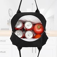 Vista 7 de FlowFly Lonchera térmica y hielera, organizador de mano para mujereshombres, color negro