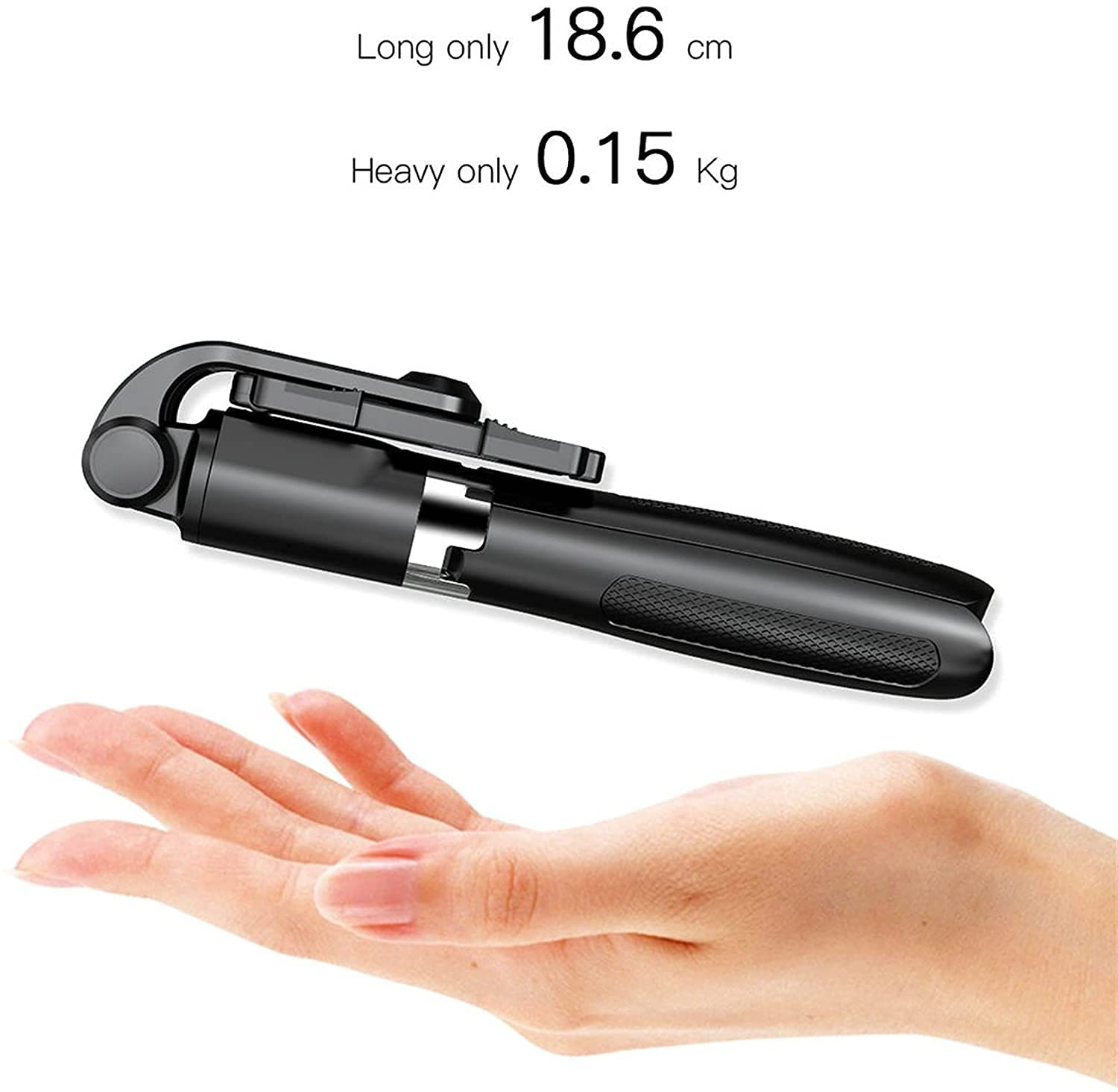 Affidabile Universale 3 in 1 Senza Fili Bluetooth Selfie Stick Allungabile Monopiede Pieghevole Treppiede Con Telecomando Supporto Telefono (Colore: Nero)