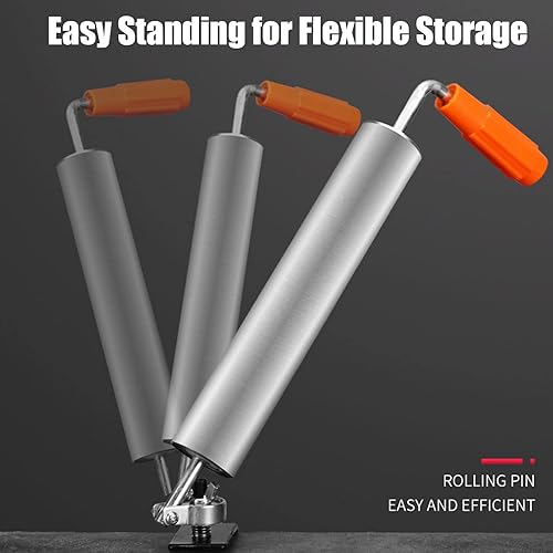 Miniatura 7 de Rodillo para hornear rodillo de acero inoxidable con rotación fija de 360 para pan pizza L