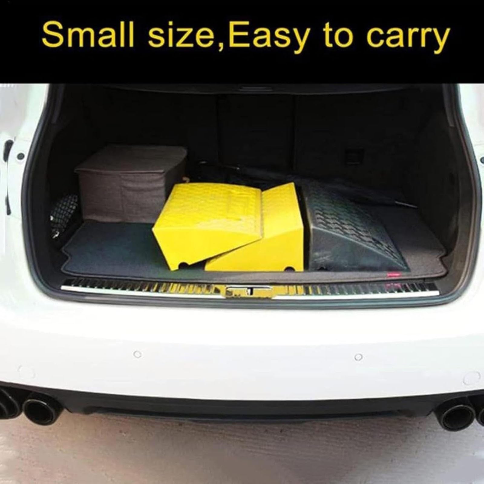 Rampa para sillas de Ruedas, rampa de umbral de Goma, rampa de umbral Elevado para, Scooters de Movilidad,rampa Antideslizante para bordillos de entradas de vehículos(Yellow,50x27x13cm)