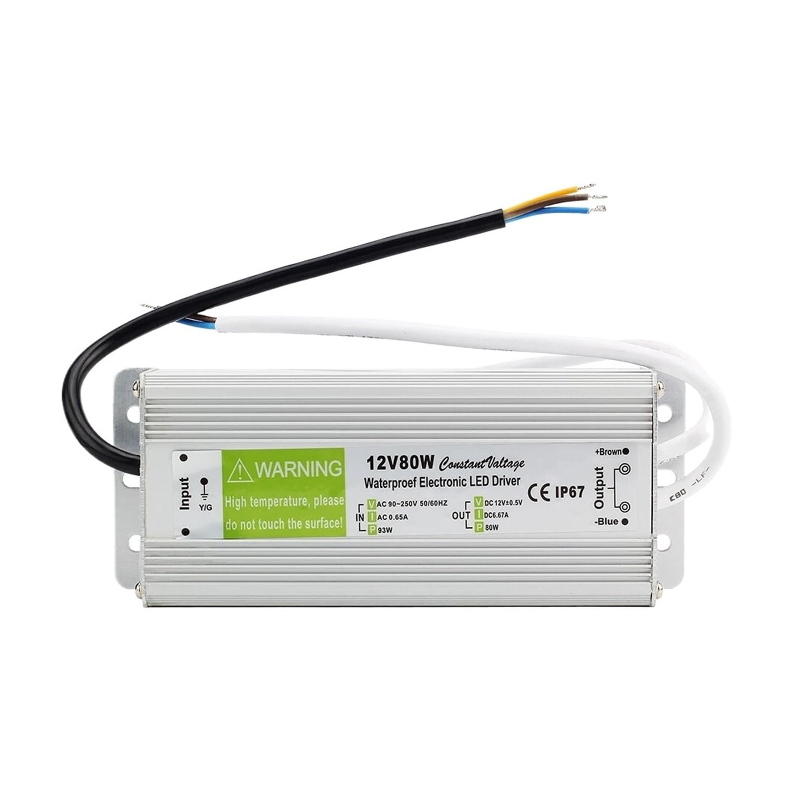 Trasformatore driver LED, DC12V, IP67, 80W