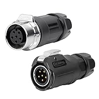 Vista 8 de CNLINKO LP-12 Conector de 2 pines IP68 Enchufe eléctrico circular impermeable para equipos al aire libre Maquinaria industrial solar DC 12V M12 2-8